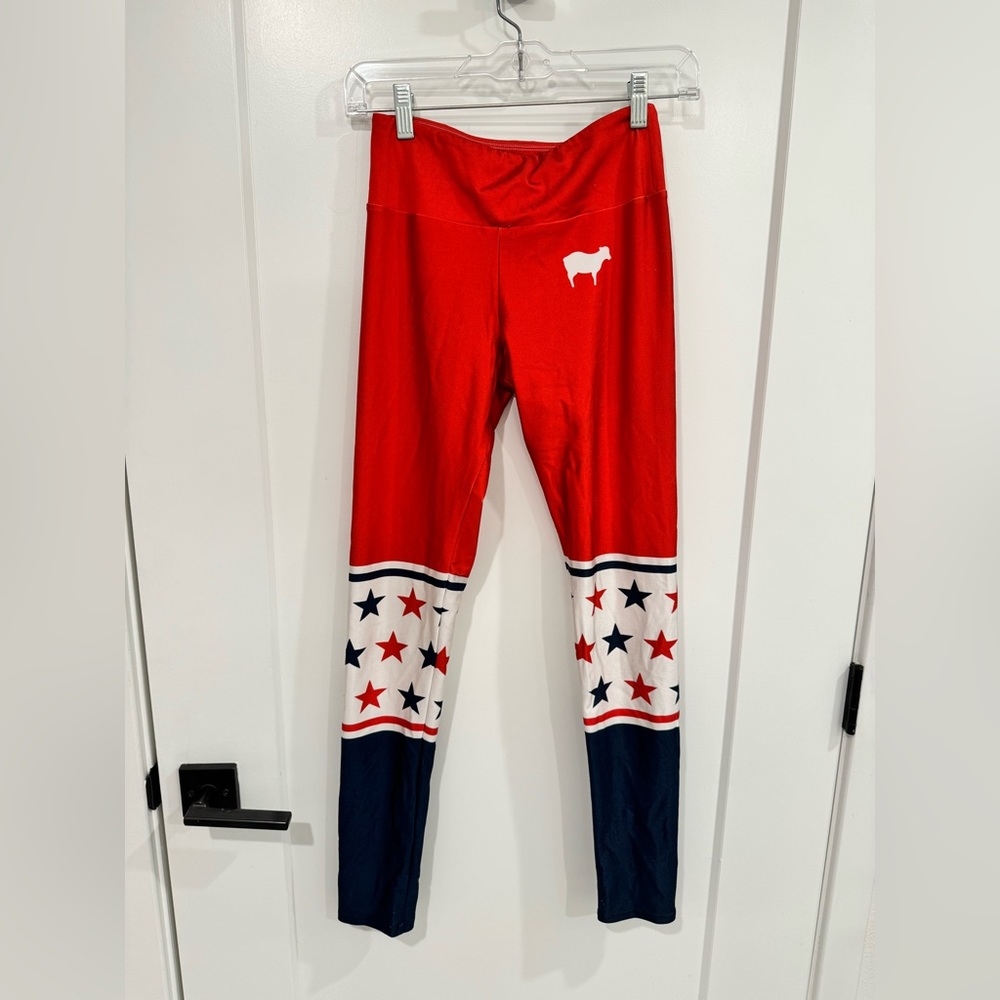 Goldsheep Red, White & Blue Leggings